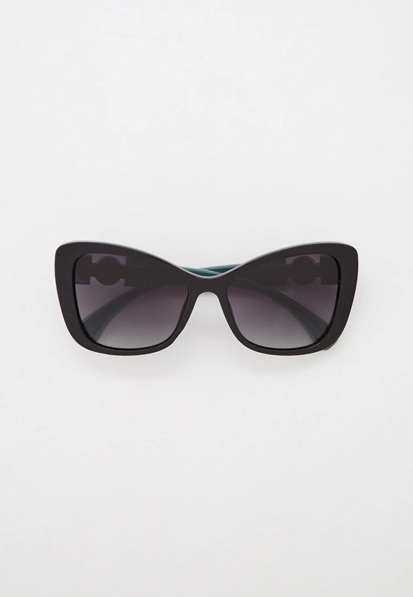 женские солнцезащитные очки кошачьи глаза diora.rim, черные