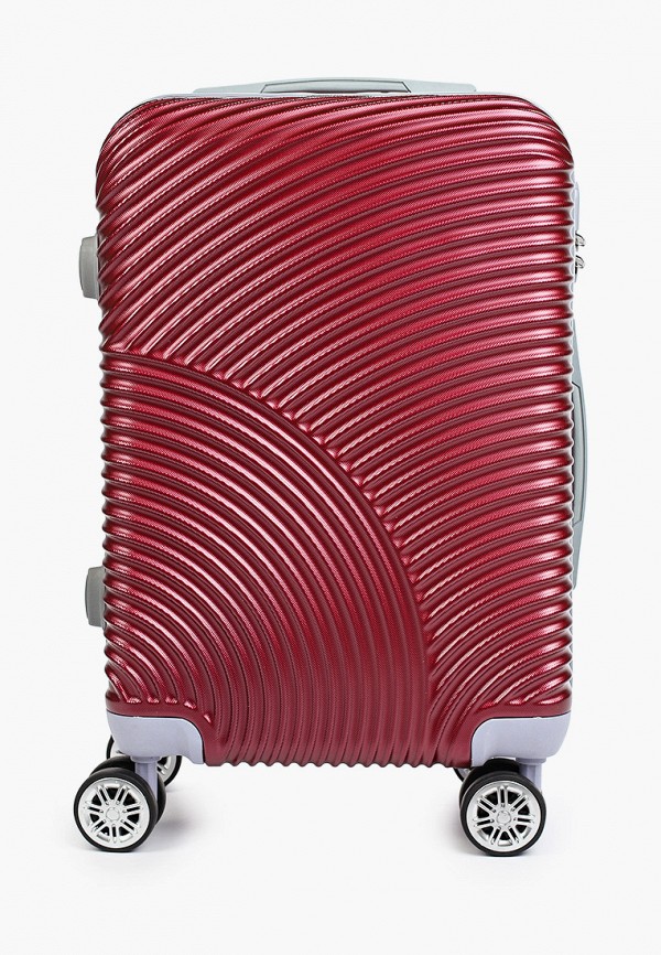 женский чемодан polar, бордовый