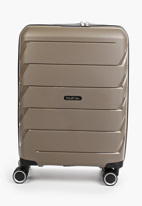 женский чемодан polar, коричневый