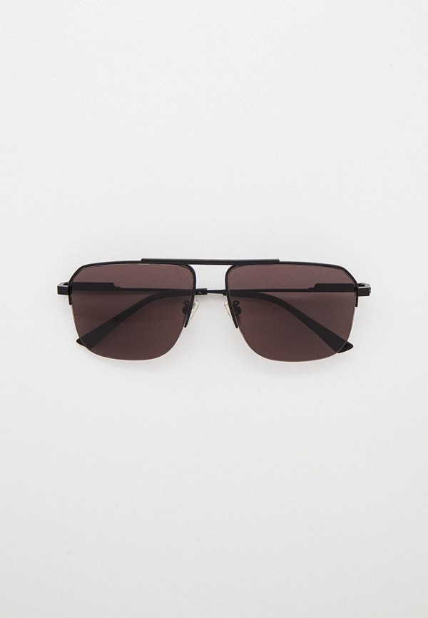 женские авиаторы солнцезащитные очки bottega veneta, черные