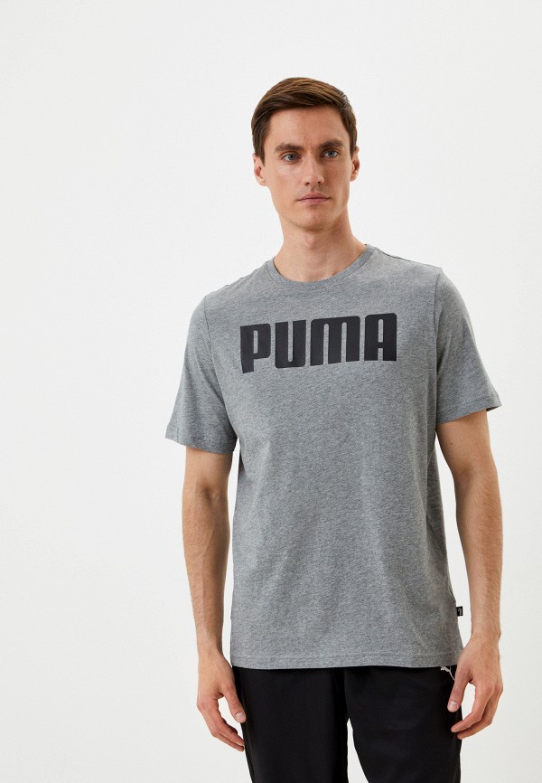 мужская футболка с коротким рукавом puma, серая