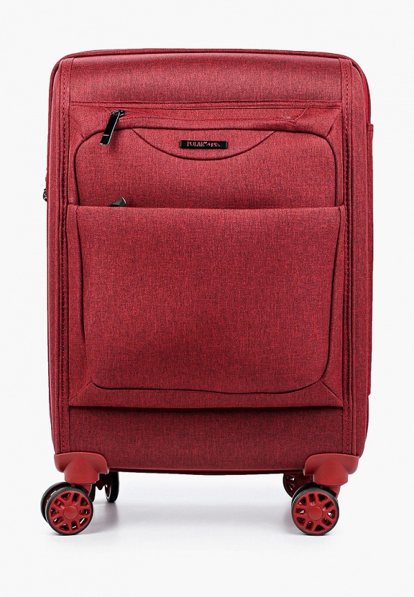 женский чемодан polar, бордовый