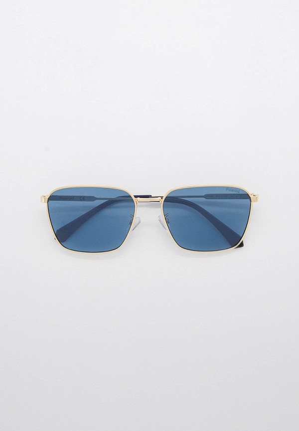 мужские квадратные солнцезащитные очки polaroid, золотые