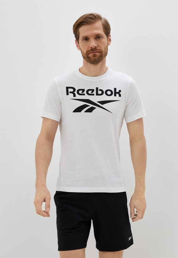 мужская футболка с коротким рукавом reebok, белая
