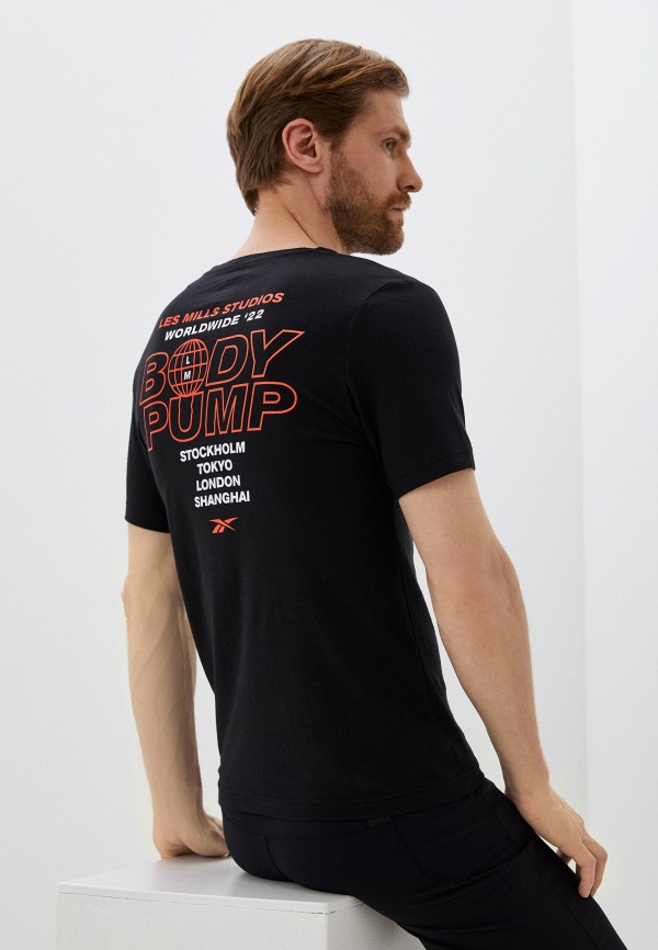 мужская футболка с коротким рукавом reebok, черная