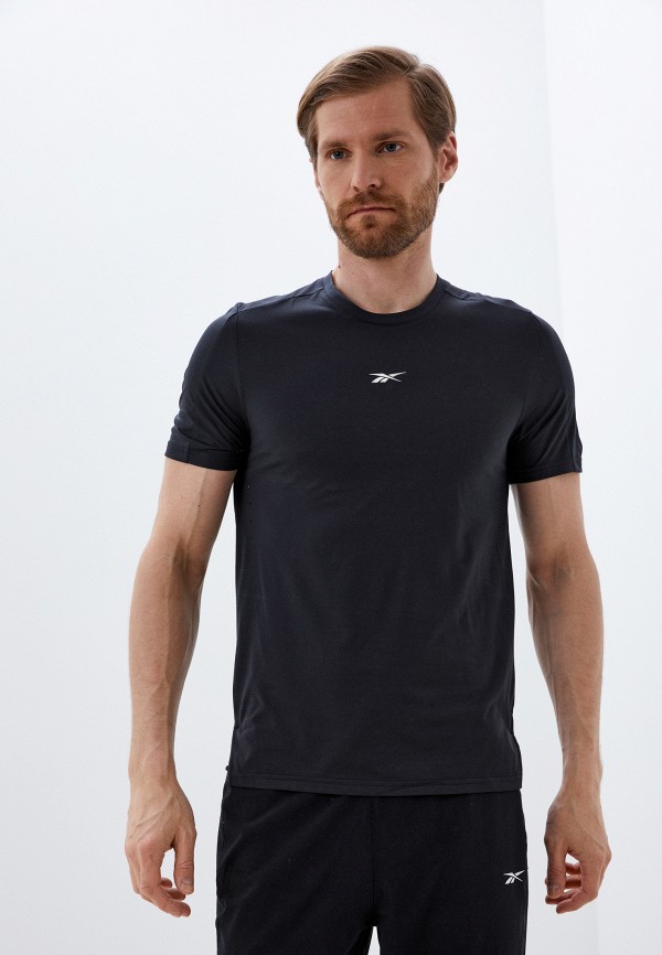 мужская футболка с коротким рукавом reebok, черная