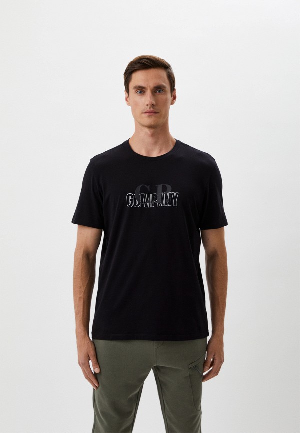 мужская футболка с коротким рукавом c.p. company, черная