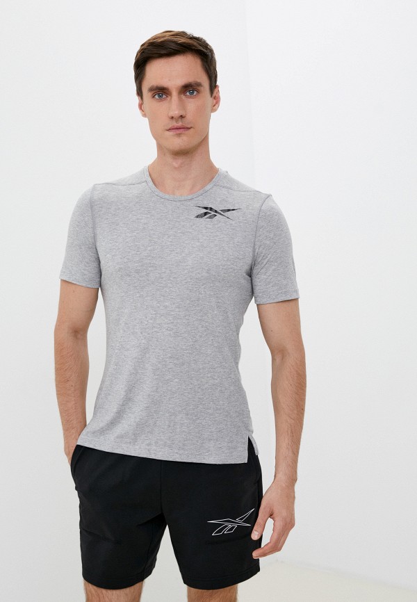 мужская футболка с коротким рукавом reebok, серая