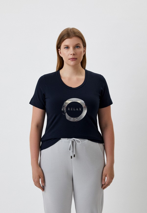 женская футболка marina rinaldi voyage, синяя