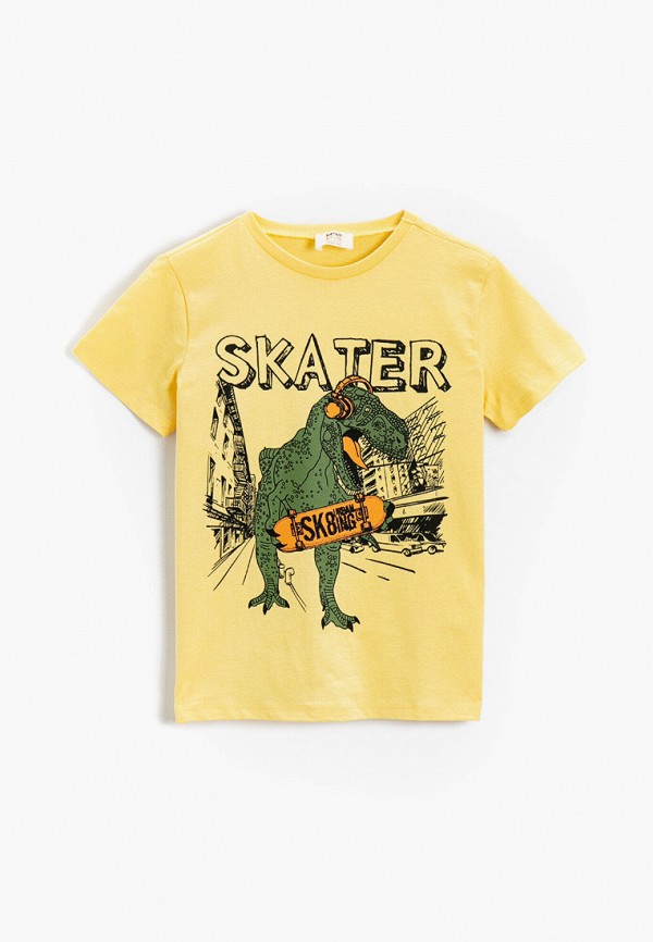 футболка с коротким рукавом koton для мальчика, желтая
