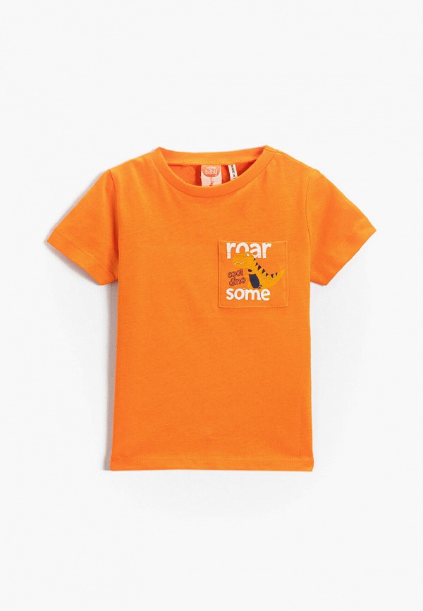 футболка с коротким рукавом koton для мальчика, оранжевая