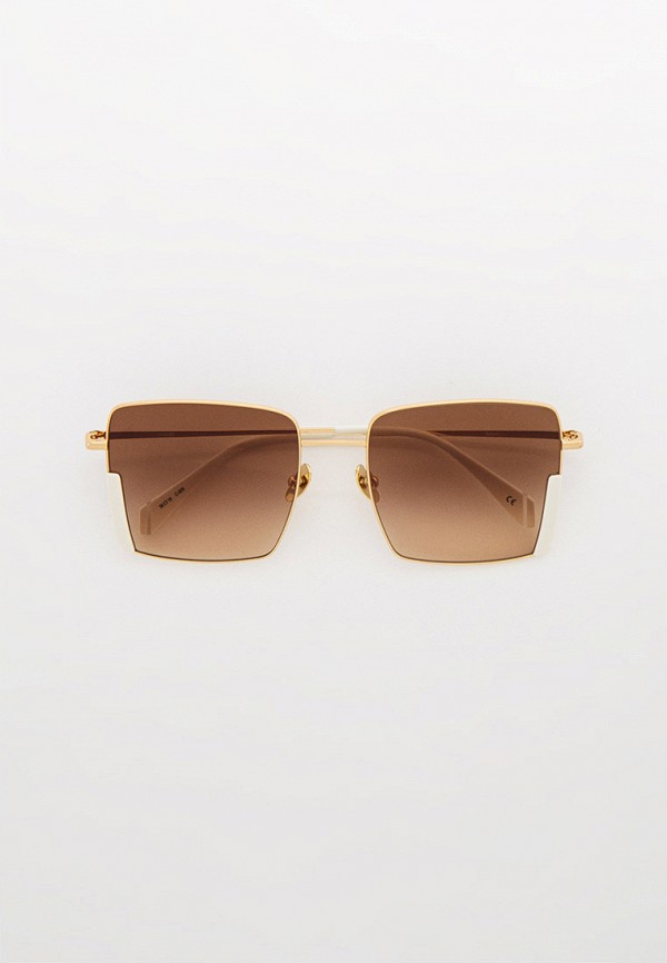 женские квадратные солнцезащитные очки kaleos, золотые