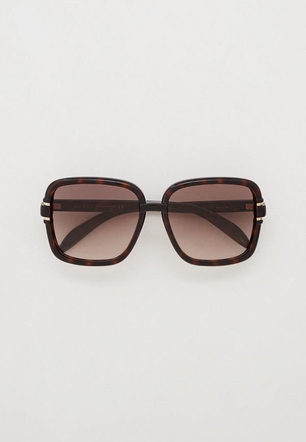 женские квадратные солнцезащитные очки gucci, коричневые