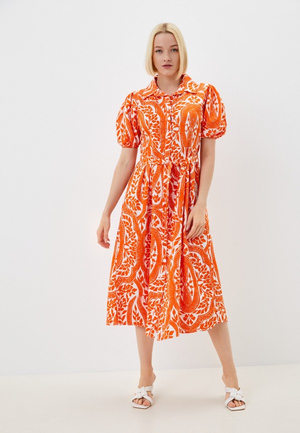 женское повседневные платье marselesa, оранжевое