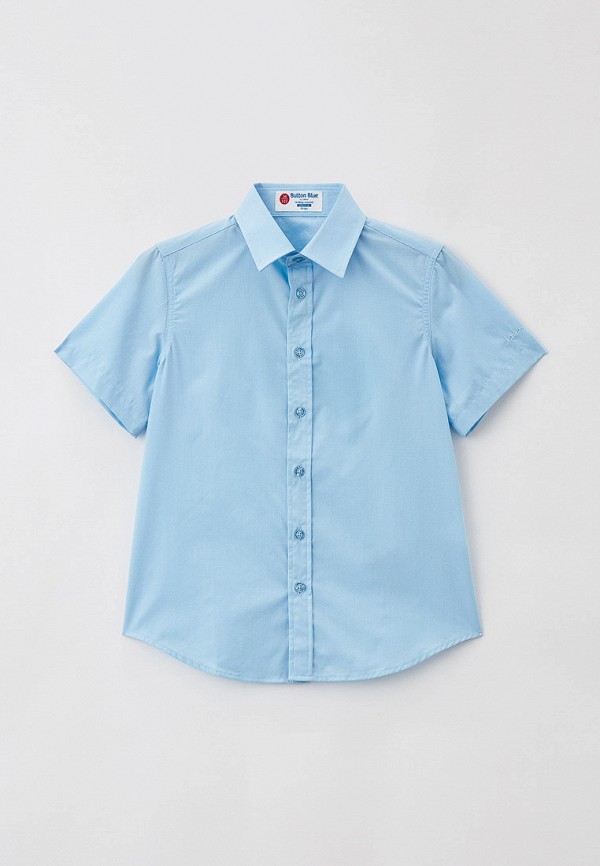 рубашка button blue для мальчика, голубая