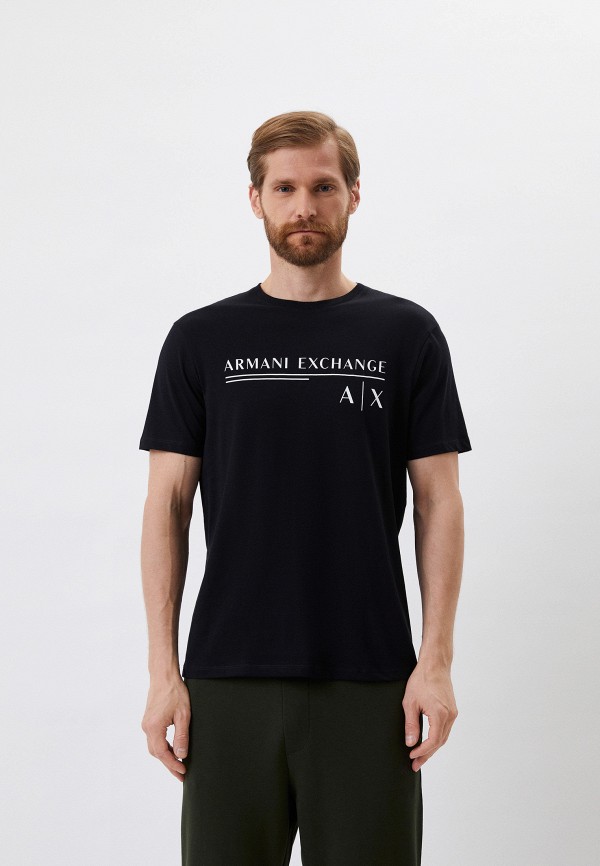 мужская футболка с коротким рукавом armani exchange, черная