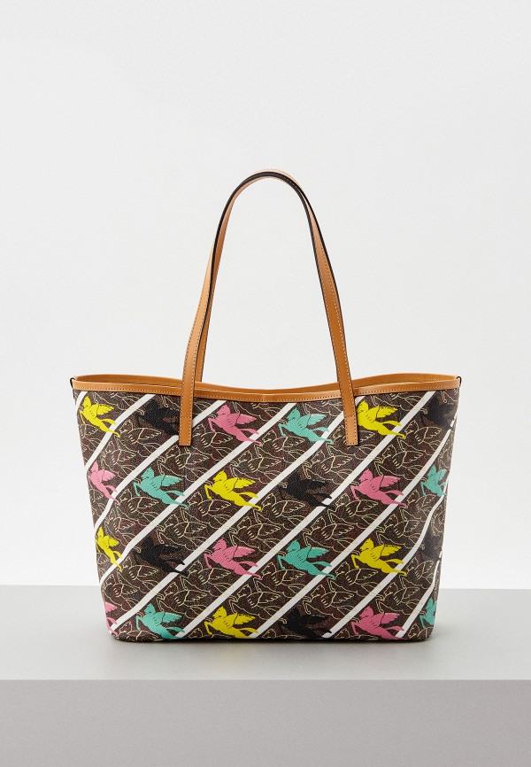 женская сумка с ручками etro, разноцветная