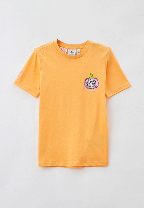 футболка с коротким рукавом adidas малыши, оранжевая
