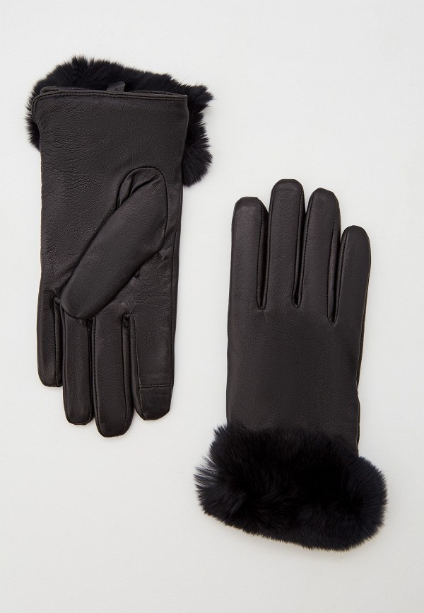 женские кожаные перчатки liu jo, черные