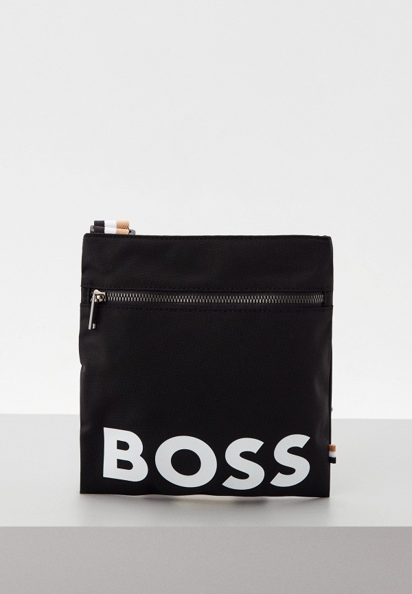 мужская сумка через плечо boss, черная