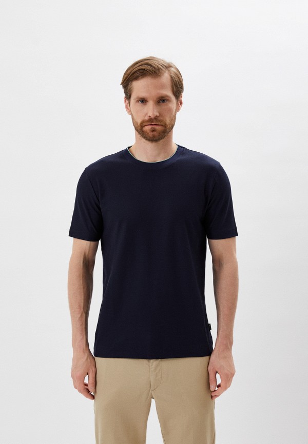 мужская футболка с коротким рукавом boss, синяя