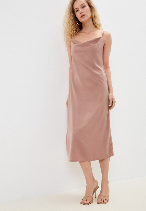 женское платье-комбинация hey look, розовое