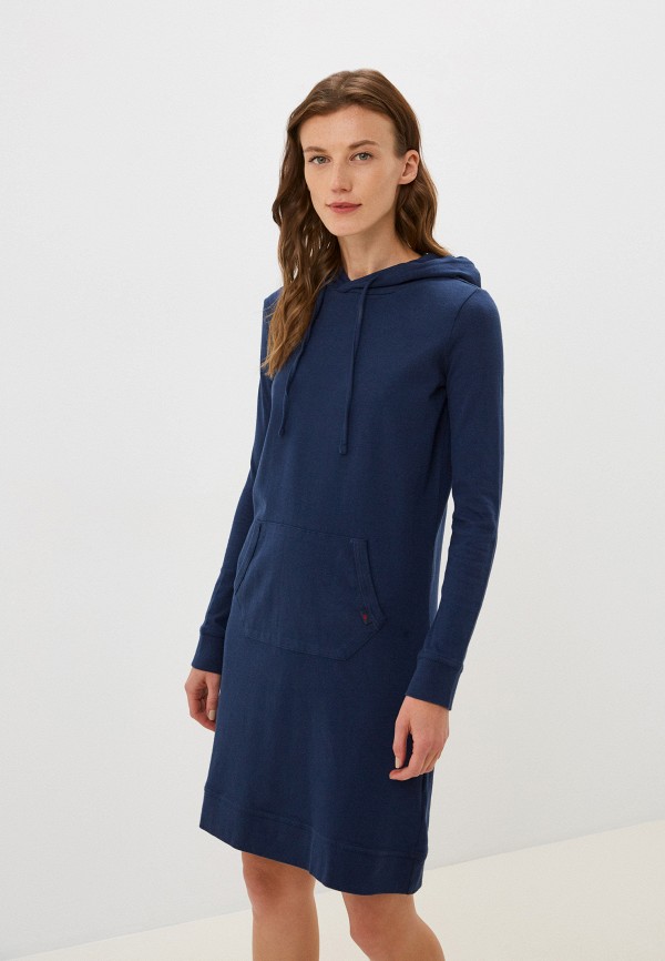 женское платье-толстовки robe di kappa, синее