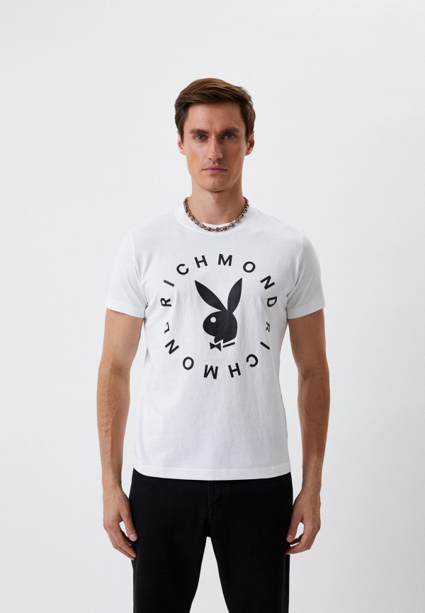 мужская футболка с коротким рукавом john richmond, белая