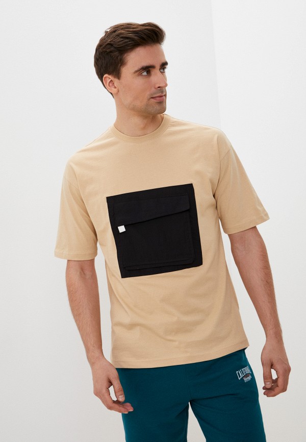 мужская футболка с коротким рукавом f.g.z, бежевая