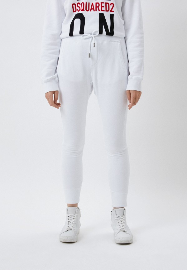 женские спортивные брюки dsquared2, белые