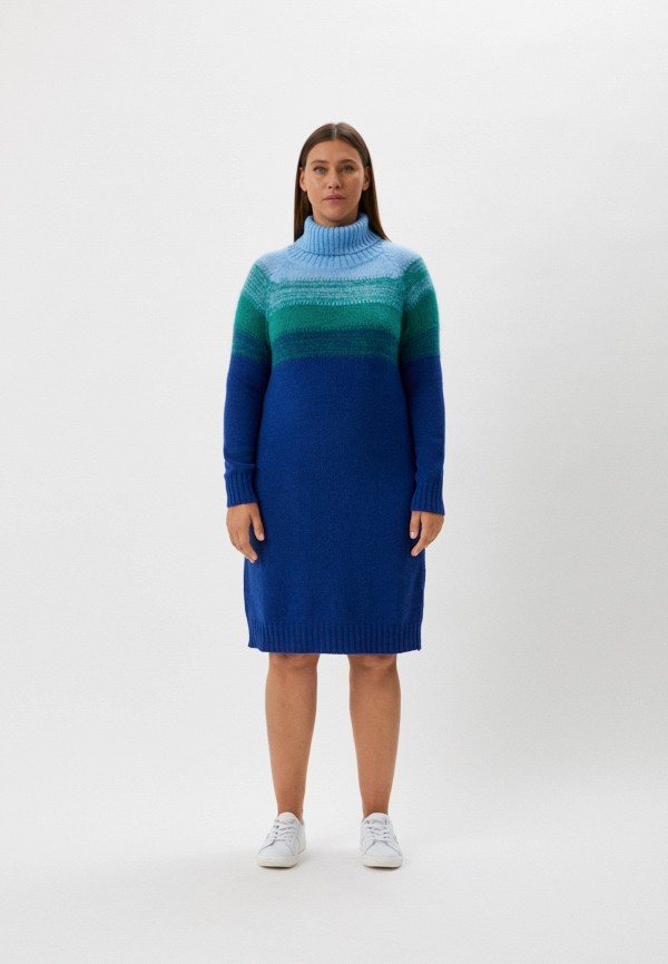 женское платье-свитеры marina rinaldi sport, синее
