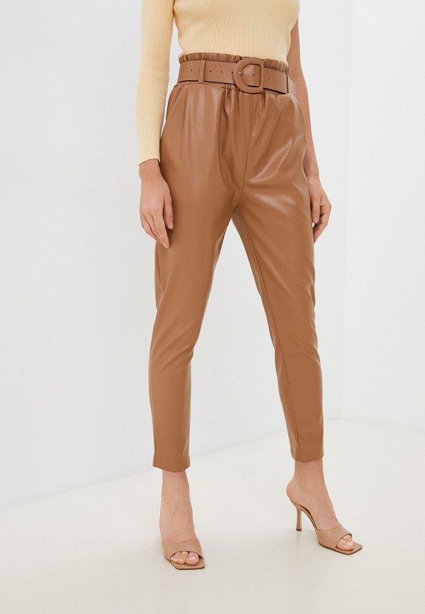 женские кожаные брюки fragarika, коричневые