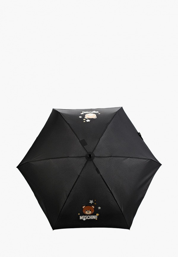 женский складные зонт moschino, черный