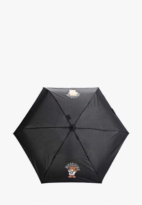 женский складные зонт moschino, черный