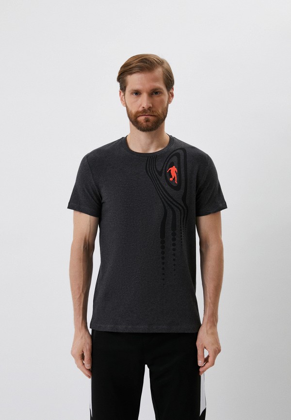 мужская футболка с коротким рукавом bikkembergs, серая