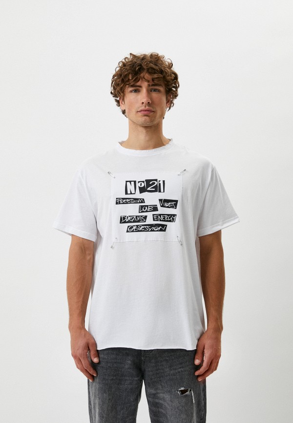 мужская футболка с коротким рукавом n21, белая