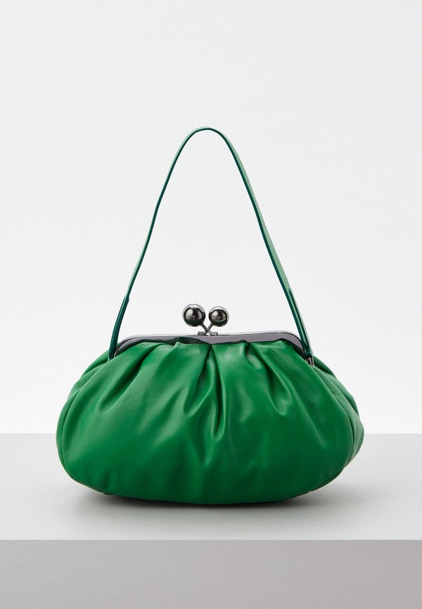 женская сумка с ручками weekend by max mara, зеленая