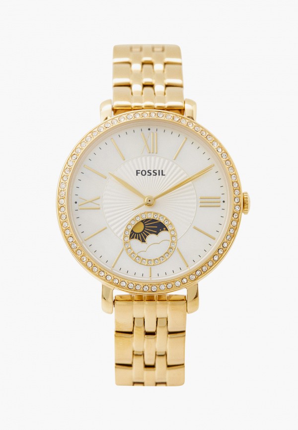 женские часы fossil, золотые
