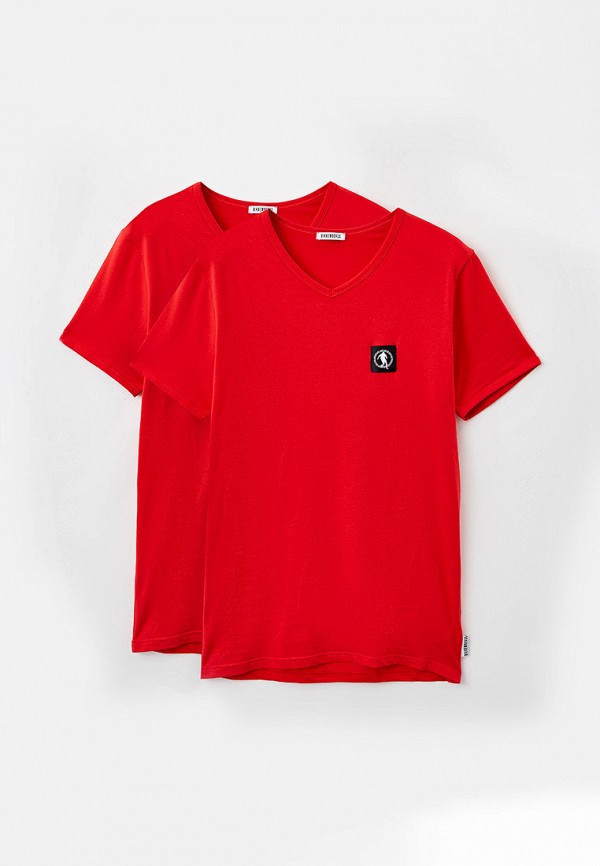 мужская футболка bikkembergs, красная