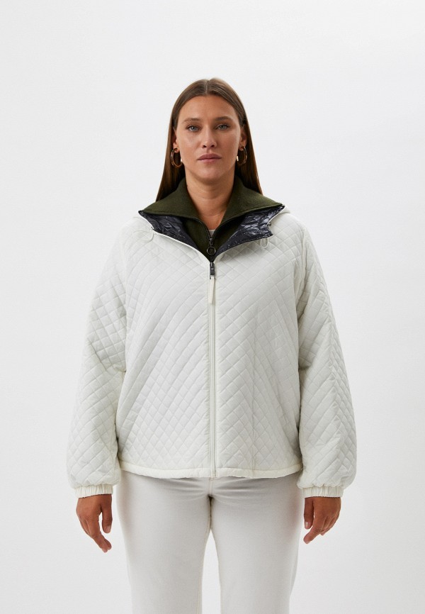 женская утепленные куртка persona by marina rinaldi, белая