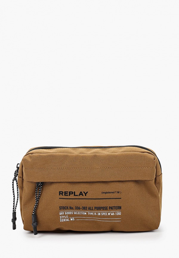 мужская поясные сумка replay, коричневая
