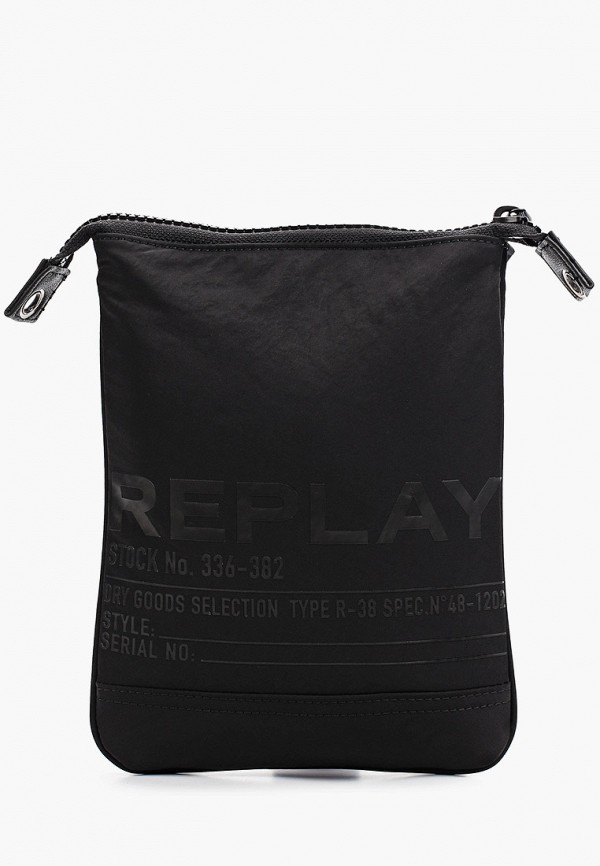 мужская сумка через плечо replay, черная