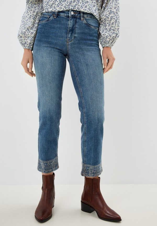 женские прямые джинсы springfield, синие