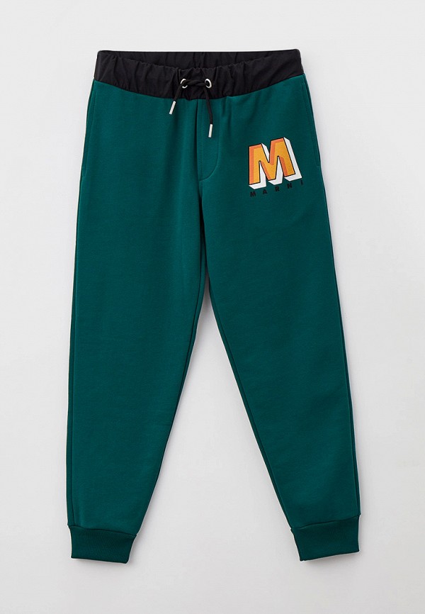 спортивные брюки marni для мальчика, зеленые