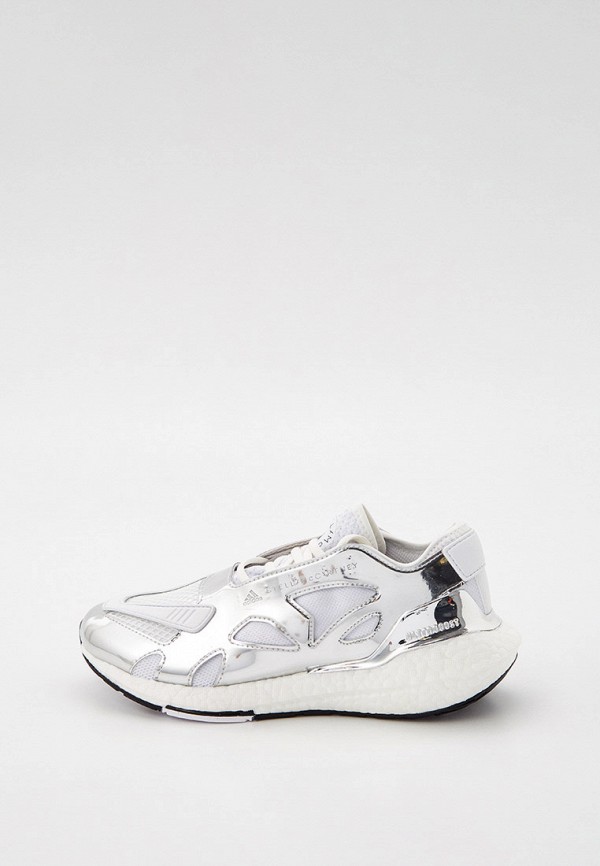 женские низкие кроссовки adidas by stella mccartney, серебряные