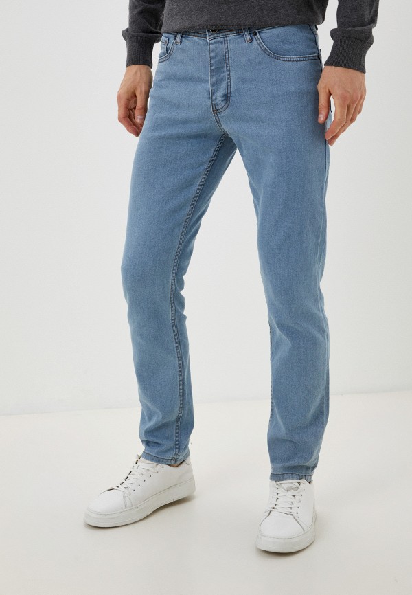 мужские зауженные джинсы f.g.z, голубые