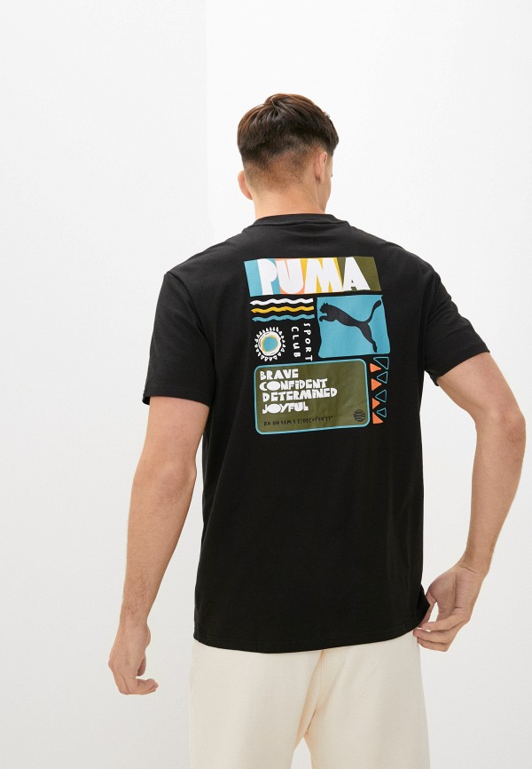 мужская футболка с коротким рукавом puma, черная
