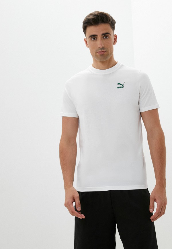 мужская футболка с коротким рукавом puma, белая