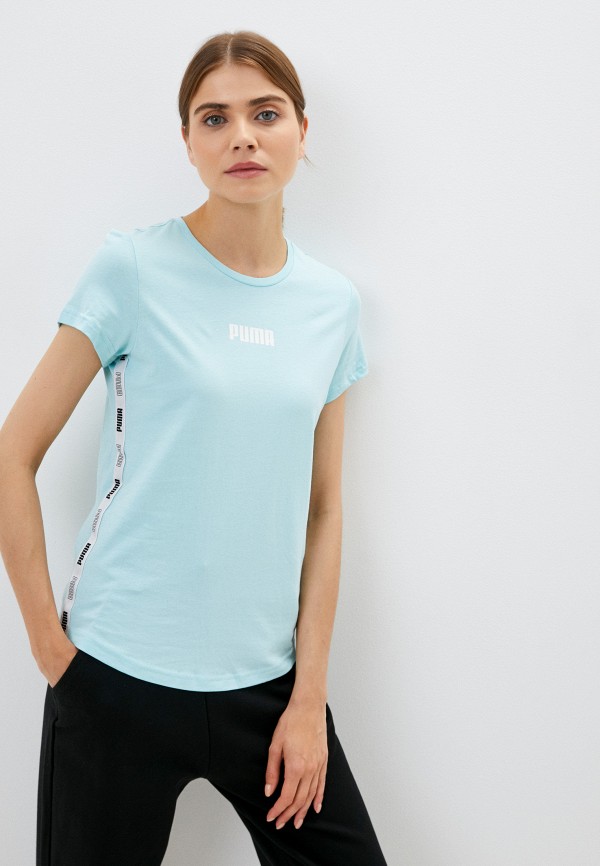 женская спортивные футболка puma, бирюзовая