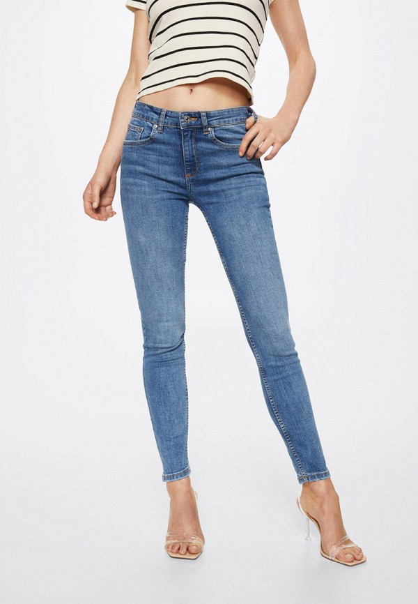 женские джинсы с push-up mango, синие